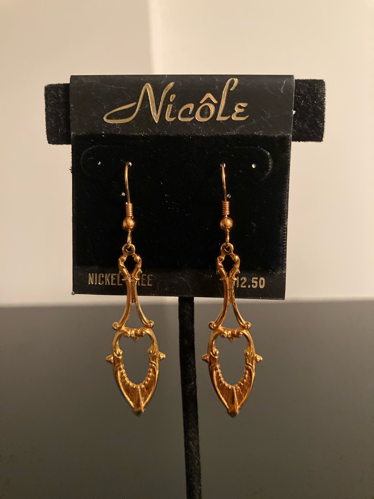 Nicole Gold Filigree Dangle Earrings
